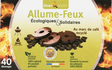Charger l&#39;image dans la galerie, packaging Allume feu naturel ecologique smart and green marc de café recyclé 

