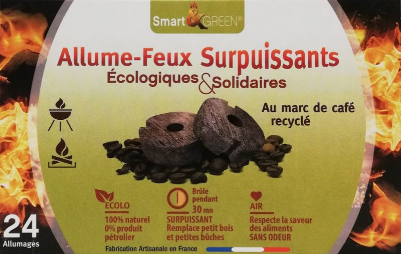 packaging smart and green allume-feux surpuissants marc de café recyclé