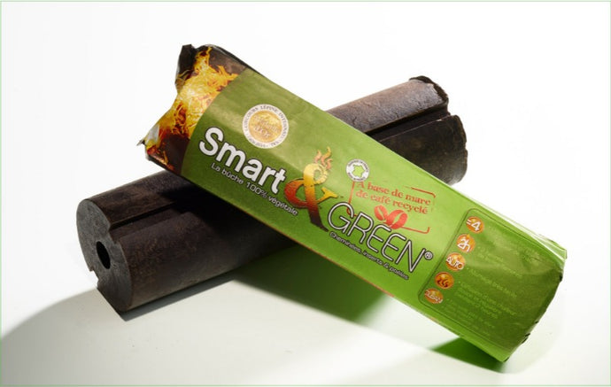 smart and green bûche calorifique marc de café recyclé